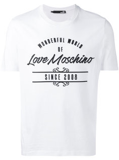 футболка с принтом-логотипом Love Moschino