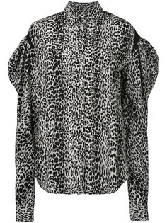 леопардовая рубашка Saint Laurent