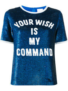 футболка с пайетками Your Wish Is My Command Ashish