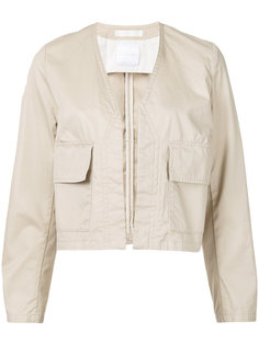 cropped flap pocket jacket Cityshop