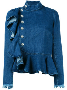 ruffle denim jacket Marquesalmeida