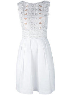 sleeveless embellished lattice dress Alberta Ferretti