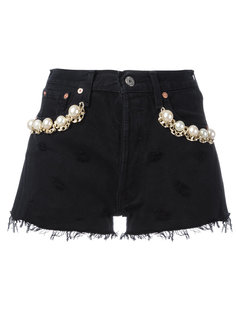 California pearl denim shorts Forte Couture