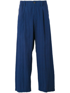 wide-legged ribbed trousers Issey Miyake