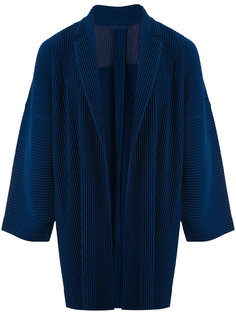 ribbed midi cardigan Homme Plissé Issey Miyake