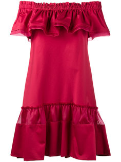 off-shoulder ruffle dress Alberta Ferretti