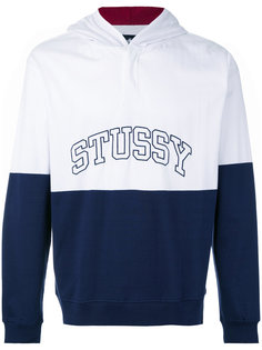 striped hooded sweatshirt Stussy