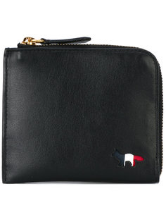 check lined zip purse Maison Kitsuné