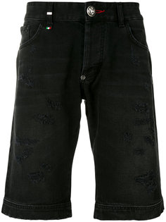 джинсовые шорты с необработанными краями Philipp Plein