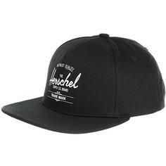 Бейсболка с прямым козырьком Herschel Whaler Black