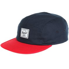 Бейсболка пятипанелька детский Herschel Glendale Youth Classic Navy/Red