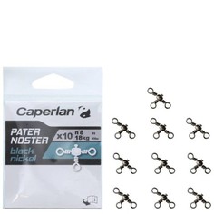 Вертлюжок Для Рыболовной Лесы С Рядом Крючков И Грузил Black Nickel X10 Caperlan