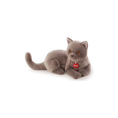 Серый кот Помпео, 38 см, лежачая, Trudi