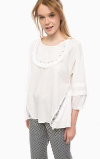 Хлопковая блуза с отделкой бисером Pennyblack