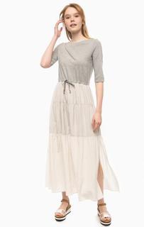 Платье с ярусной юбкой в полоску Pennyblack