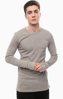 Серая футболка с разрезами по бокам Religion