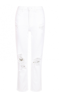 Укороченные джинсы с потертостями Denim X Alexander Wang