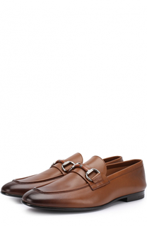 Кожаные лоферы с пряжкой-трензелем Z Zegna