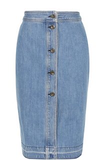 Джинсовая юбка-миди с потертостями Rag&Bone Rag&Bone