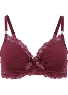 Бюстгальтер с декоративными стразами, чашка D (бордовый) Bonprix