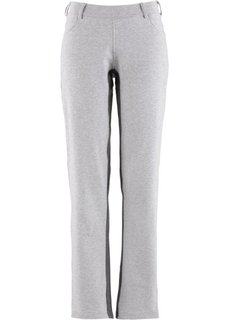 Трикотажные брюки со вставками (светло-серый меланж) Bonprix
