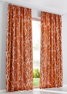 Штора Роя (1 шт.), гофрированная тесьма (ржавый) Bonprix