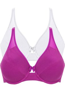 Бюстгальтер (2 шт.), чашка B (фиолетовая орхидея/белый) Bonprix