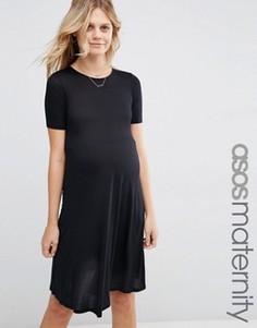 Свободное платье для беременных с короткими рукавами ASOS Maternity - Черный