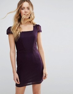 Фактурное платье-футляр Jasmine - Фиолетовый