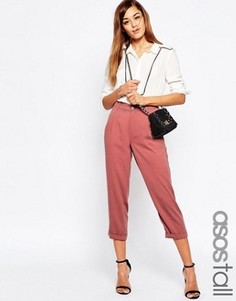 Фактурные брюки-галифе ASOS TALL - Розовый