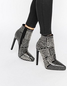 Ботильоны с острым носом и заклепками Jeffrey Campbell Gauntlet - Черный