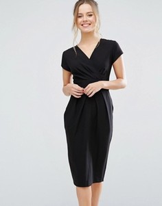 Платье-футляр с короткими рукавами Closet London - Черный