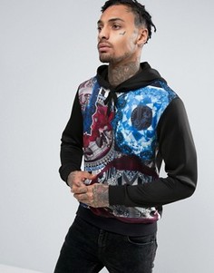 Худи с витражным принтом Versace Jeans - Черный