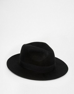 Черная фетровая шляпа ASOS - Черный