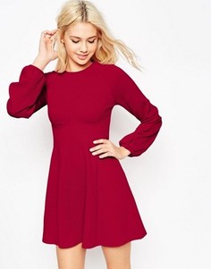 Короткое фактурное приталенное платье ASOS - Розовый