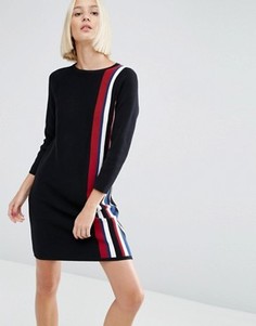 Трикотажное платье в вертикальную полоску ASOS - Мульти