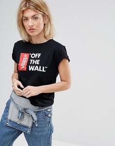 Черная футболка с логотипом Vans Off The Wall - Черный