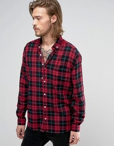 Розовая oversize-рубашка в клетку ASOS - Розовый