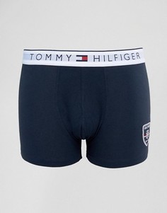 Темно-синие боксеры-брифы с гербом Tommy Hilfiger - Темно-синий