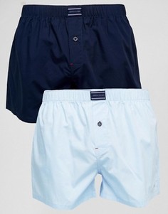 2 синих тканых боксеров Tommy Hilfiger - Синий