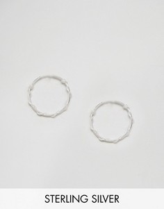 Серебряные серьги-кольца с цепочкой ASOS 20 мм - Серебряный