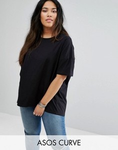Свободная футболка ASOS CURVE - Черный