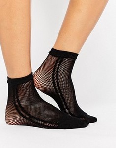 Сетчатые носки с полоской по бокам ASOS - Черный