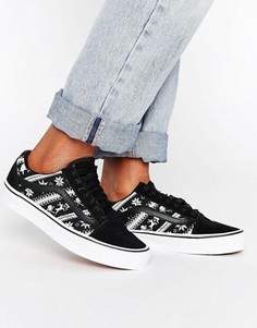 Кроссовки с традиционным узором Фэйр-Айл Vans Old Skool - Черный