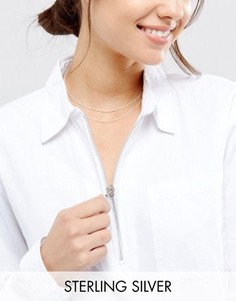 Серебряное ожерелье-чокер ASOS - Серебряный