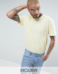 Желтая oversize-футболка из вафельного трикотажа Puma эксклюзивно для ASOS - Желтый