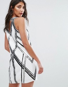 Асимметричное платье с пайетками Girls On Film - Белый