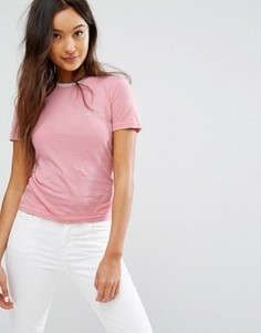 Розовая футболка с логотипом на груди Jack Wills - Розовый