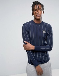 Лонгслив в тонкую полоску adidas Originals Tokyo Pack BK4623 - Синий