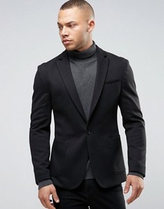 Супероблегающий джемпер из черного трикотажа ASOS - Черный